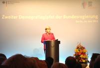 Bundeskanzlerin Angela Merkel sieht den Demografischen Wandel als Chance für Deutschland.